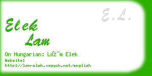 elek lam business card